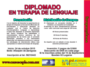 Diplomado en Terapia de Lenguaje